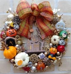 専用 ハロウィンリース 3点 フラワーリース 玄関リース ハロウィン リース インテリア フラワーリース 玄関リース - メルカリ