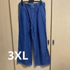 GU  ライトデニムタックワイドパンツのサムネイル