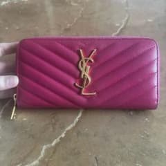 YSL ピンク キルティング 二つ折り財布のサムネイル