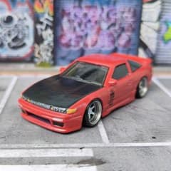 ホットウィールカスタム シルエイティ 走り屋仕様 赤✩深リム☆トミカ