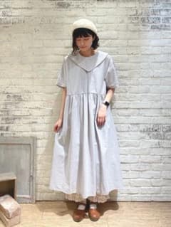 Samansa Mos2 ビッグ襟前後2WAYワンピース