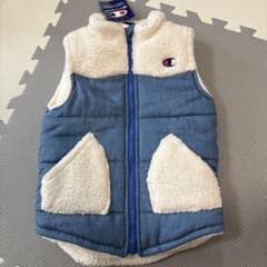 【新品・未使用】Champion キッズ 中綿ボアベスト 100cmのサムネイル