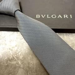✨極美品✨】BVLGARI ブルガリ ネクタイ セッテピエゲ シルバー 結婚式