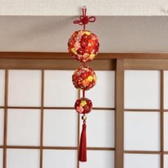 吊るし飾り 華やか 7連 桃色×白 くす玉お花⭐︎ひな祭り 正月飾り 節句 一本吊るし飾り くす玉お花 赤×橙×黄色⭐︎ひな祭り 正月飾り 節句
