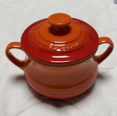 【ハル様専用】ル・クルーゼ 両手鍋（ミニココット風） オレンジのサムネイル