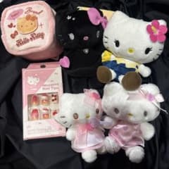 Hello Kitty Plush Mascot Nail Tip Set