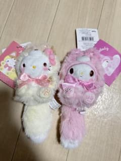 北海道限定　サンリオキタキツネマスコットキーホルダー　キティ　マイメロのサムネイル
