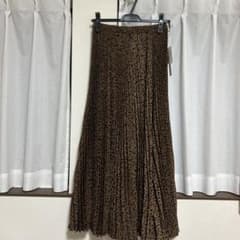 soeur7ブラウン動物柄プリーツロングスカートのサムネイル