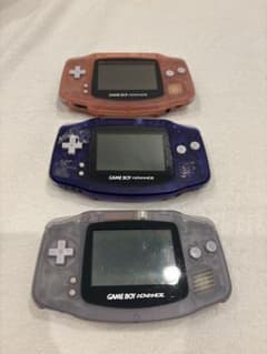 【ジャンク】ゲームボーイアドバンス 本体 3台セット AGB-001 クリア色のサムネイル