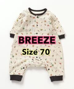 【Liii様専用】 BREEZE ブリーズ　カバーオール・ロンパース　チェック柄のサムネイル