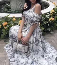 ワンピース Riu Twist ribbon Toile de Jouy dress Riu Twist ribbon Toile de Jouy dress - メルカリ