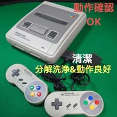 清潔品『スーパーファミコン_本体』動作確認OK・分解洗浄・清掃済み