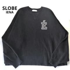 SLOBE IENA 사가라 자수 스웨트 라이크니트 블랙