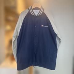 Champion スタジャン ネイビー×グレー Lサイズのサムネイル