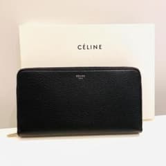 新品未使用 CELINE セリーヌ ラージ ジップウォレット 長財布 黒 黄色