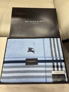 6-59未使用保管品BURBERRYタオルケットブルー140cm×190cm - メルカリ