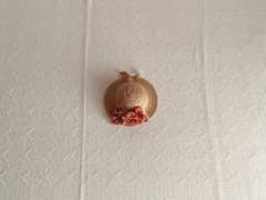 vintage straw hat ୨୧ 布花のついた素敵な ストローハット - メルカリ