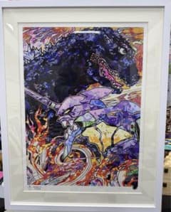 村上隆　版画　庵野秀明監督へのオマージュ　シン・ゴジラ&エヴァ 村上隆作品【庵野秀明監督へのオマージュ エヴァ&シン・ゴジラ】の買取