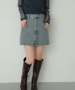 シシュウデニムミニスカートのサムネイル