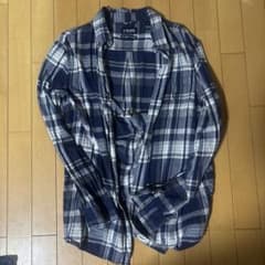 CHAPS 長袖シャツ　ブルー　チェック　ホワイト メンズのサムネイル