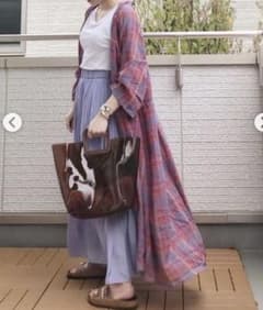 KBF ロングワンピース　チェック柄のサムネイル