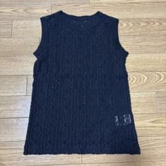 Adam et Rope レース風ブラック ノースリーブ トップスのサムネイル