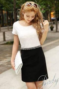 Rady♡ジュエリーパールレースワンピース.ブラック.Ｓのサムネイル