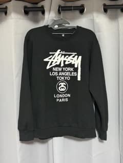 STUSSY World Tour クルーネック スウェット ブラックのサムネイル