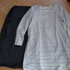 ボーダー7分長袖チェニックTシャツのサムネイル