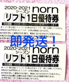 群馬　ノルン水上　スキー場　リフト一日券　ペアのサムネイル