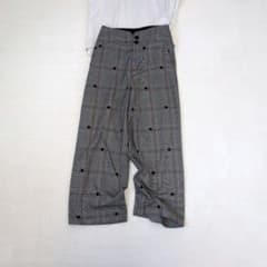 【SENSE OF PLACE】Check Dot Wide Pants