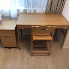 美品！最終値引き！学習机3点セット【神奈川県青葉区 引取り限定】宅急便可のサムネイル