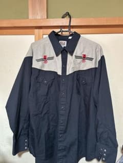 ELY CATTLEMEN ウエスタンシャツ XXL ネイビー/グレーのサムネイル