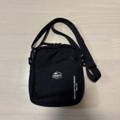 【CAMP7】ブラック ショルダーバッグ ミニバッグ シンプルのサムネイル