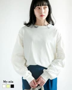マイニア ロンT アームギャザーTシャツのサムネイル