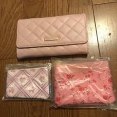 スイート付録財布＆花柄ポーチとマルチティッシュケースのセットのサムネイル