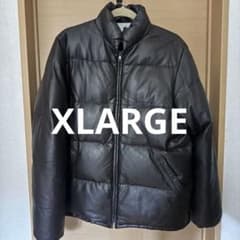 X-LARGE レザーダウンジャケット Lサイズ ダークブラウン - メルカリ