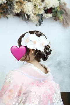 和装　前撮り　ヘアアクセサリー　胡蝶蘭のサムネイル