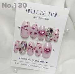 ネイルチップ オーダー ピンク マグネット ミラー ぷっくり 埋めつくし