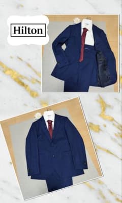 極美品)HILTON スーツ セットアップ ネイビー A7 - メルカリ