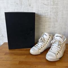 DSQUARED2 디스퀘어드 하이컷 운동화 가죽 화이트