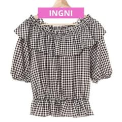INGNI オフィショル2wayトップス ギンガムチェックのサムネイル