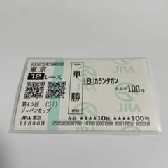 2025年ジャパンカップ カランダガン 現地単勝馬券 有効期限切れ - メルカリ