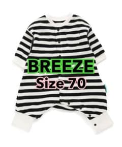BREEZE ブリーズ　カバーオール・ロンパース　ワッフル　ボーダーのサムネイル