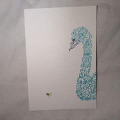 白鳥 オリジナルイラストデザイン 手描きアートのサムネイル