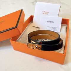HERMES ミニ ケリー ドゥブルトゥール ブレスレット ⿊ PGD W刻印