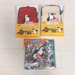 CHUMS アームバンド付きケース カラビナ付き吸水マルチクロス アサヒ飲料のサムネイル