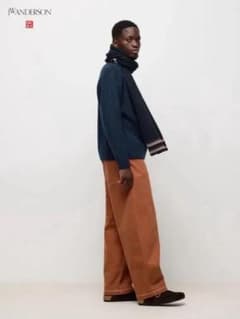 UNIQLO JW ANDERSON ワイドフィットジーンズ　オレンジ　30のサムネイル