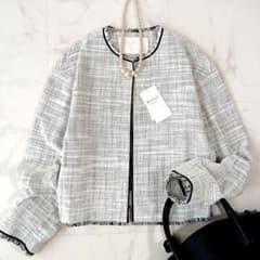 新品 ボールジィ トゥモローランド ロングスラブツイードノーカラー