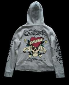 希少Edhardy×REDPEPPERコラボ ジップアップパーカー グレー 3 - メルカリ